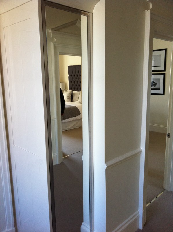 Full-length wardrobe mirror fitted in North Finchley home